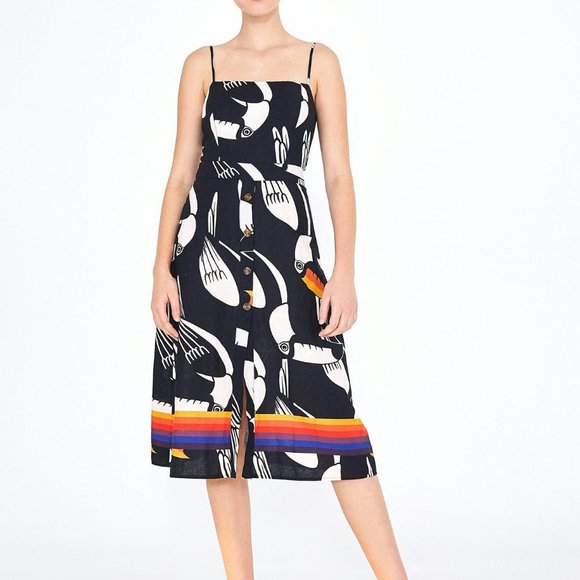 FARM Rio Dresses & Skirts - Farm Rio Tucanos Linen Dress